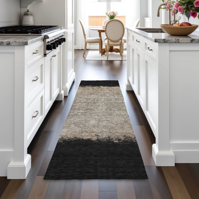 Addison Chantille ACN2214 Stripes Machine Made Transitional Black Rug