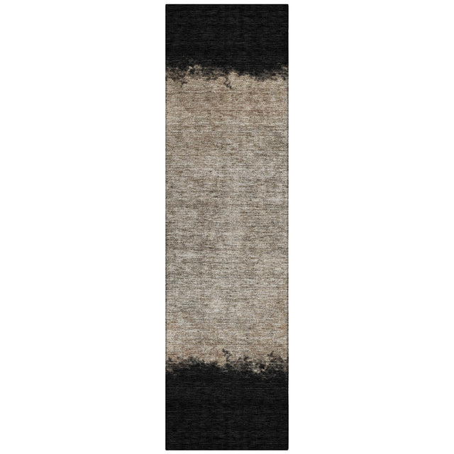 Addison Chantille ACN2214 Stripes Machine Made Transitional Black Rug