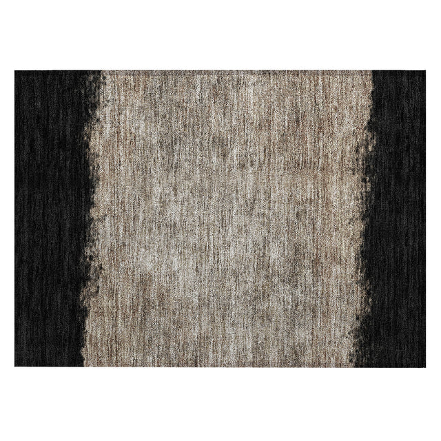 Addison Chantille ACN2214 Stripes Machine Made Transitional Black Rug