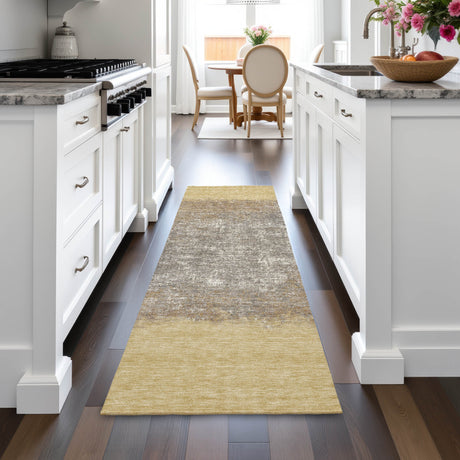 Addison Chantille ACN2214 Stripes Machine Made Transitional Gold Rug