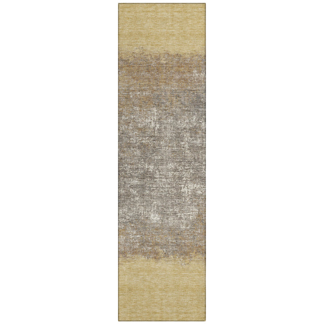 Addison Chantille ACN2214 Stripes Machine Made Transitional Gold Rug
