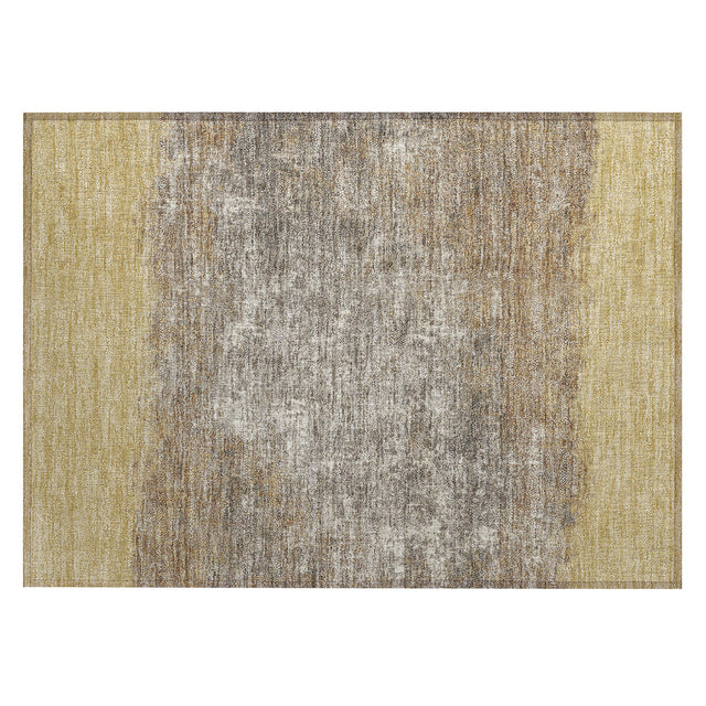 Addison Chantille ACN2214 Stripes Machine Made Transitional Gold Rug
