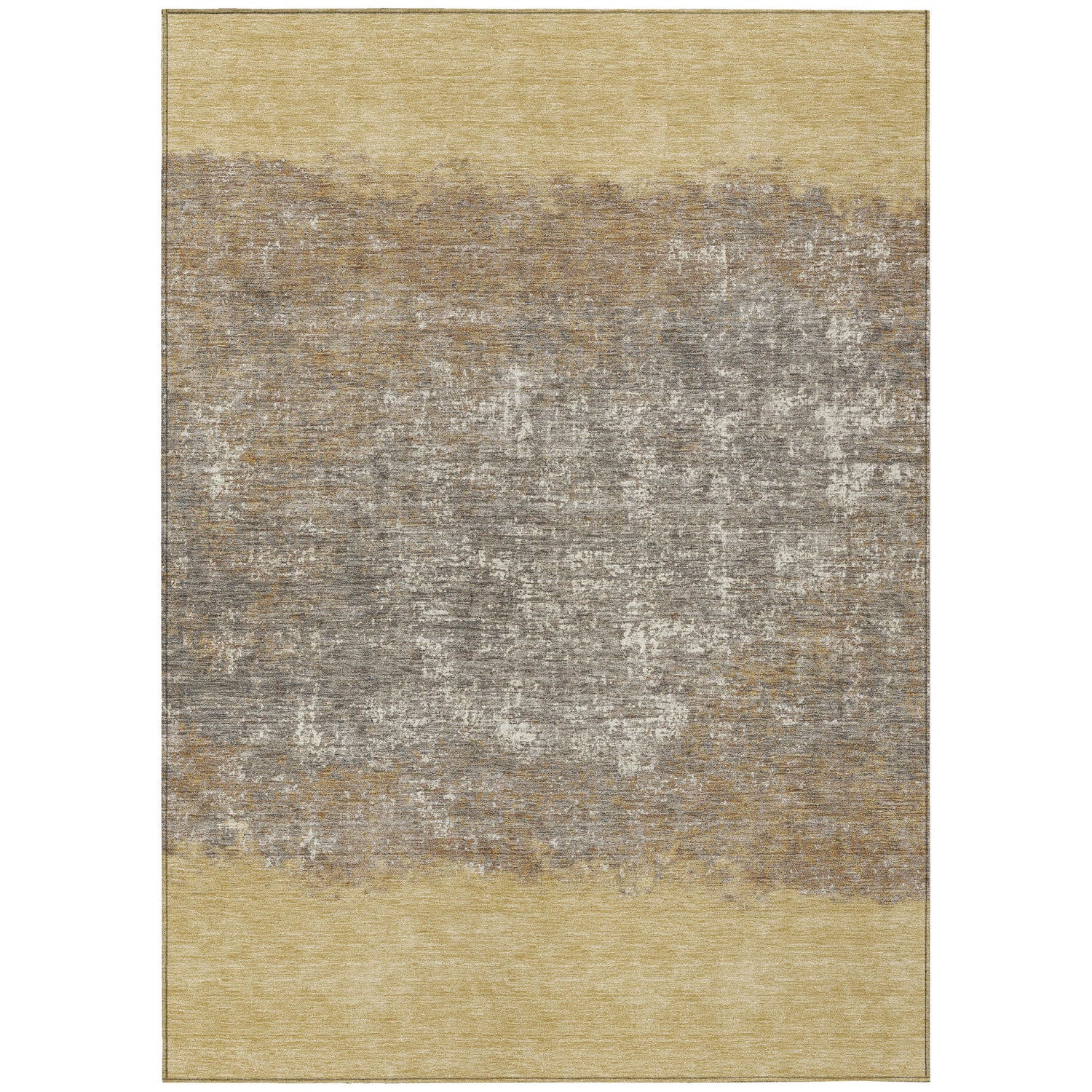 Addison Chantille ACN2214 Stripes Machine Made Transitional Gold Rug