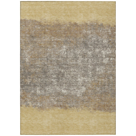 Addison Chantille ACN2214 Stripes Machine Made Transitional Gold Rug