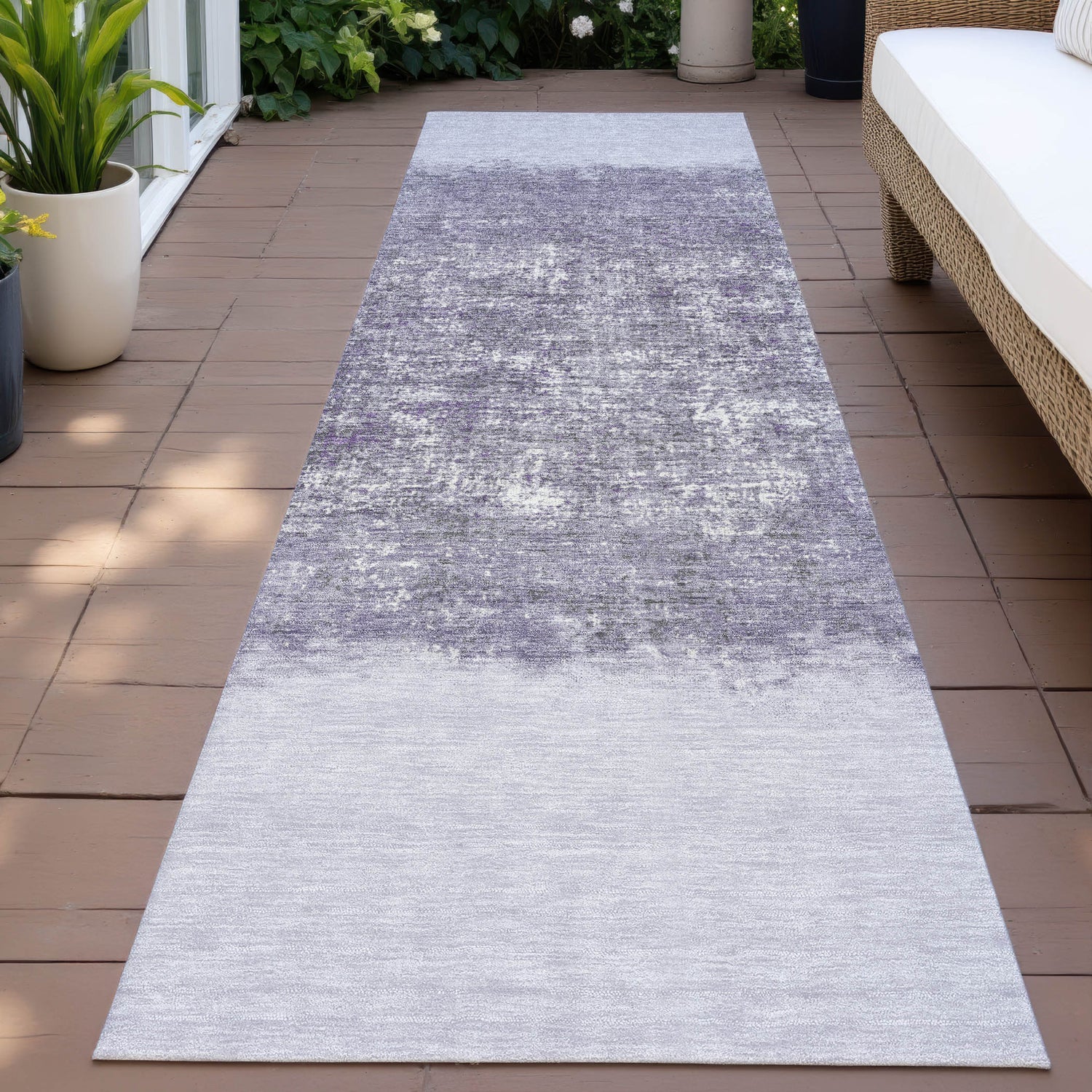 Addison Chantille ACN2214 Stripes Machine Made Transitional Lavender Rug