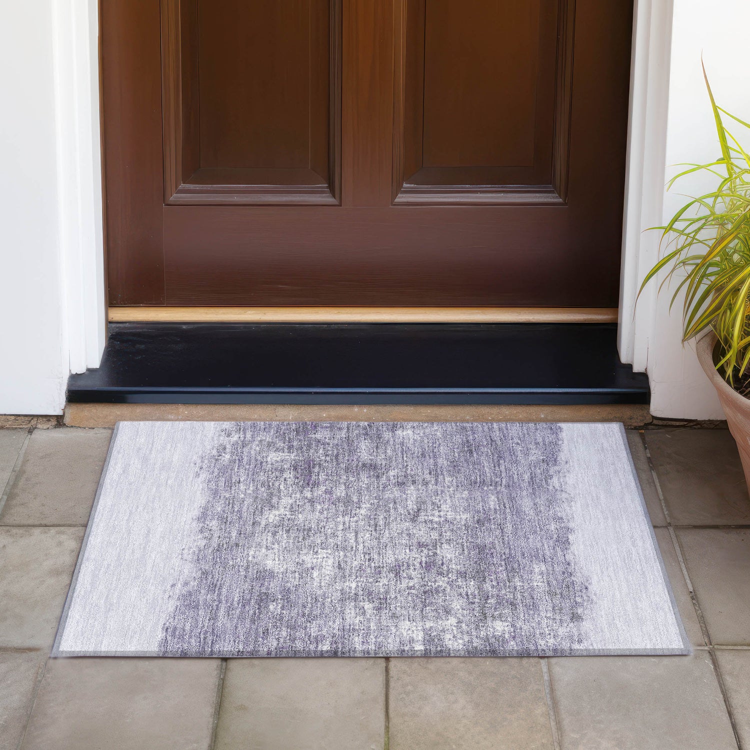 Addison Chantille ACN2214 Stripes Machine Made Transitional Lavender Rug