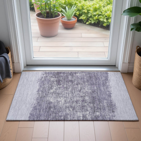 Addison Chantille ACN2214 Stripes Machine Made Transitional Lavender Rug