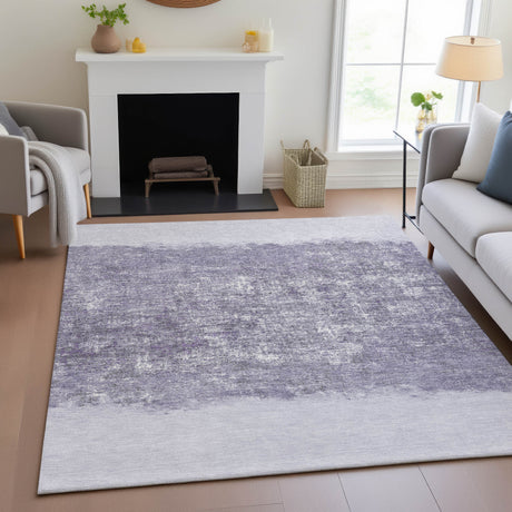 Addison Chantille ACN2214 Stripes Machine Made Transitional Lavender Rug