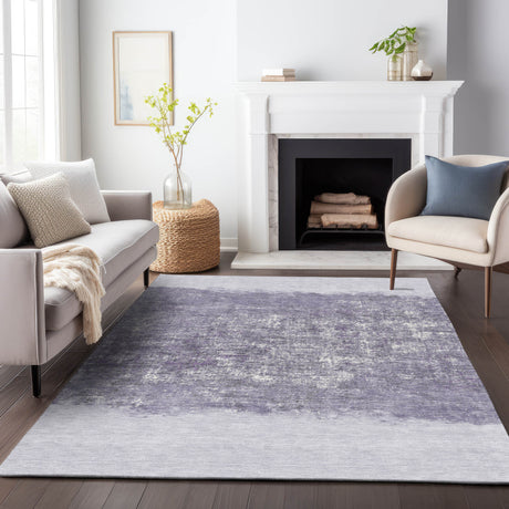 Addison Chantille ACN2214 Stripes Machine Made Transitional Lavender Rug