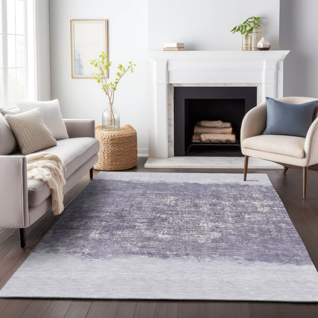 Addison Chantille ACN2214 Stripes Machine Made Transitional Lavender Rug