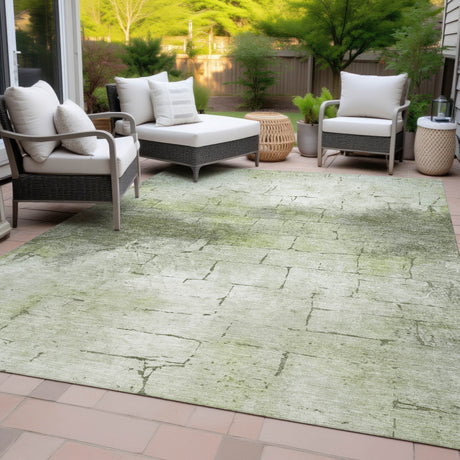 Addison Chantille ACN2215 Geometric Machine Made Transitional Aloe Rug