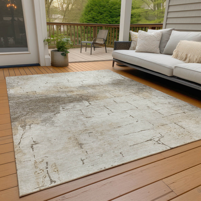 Addison Chantille ACN2215 Geometric Machine Made Transitional Beige Rug