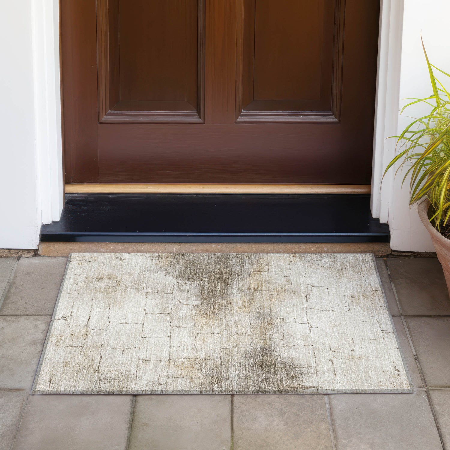 Addison Chantille ACN2215 Geometric Machine Made Transitional Beige Rug