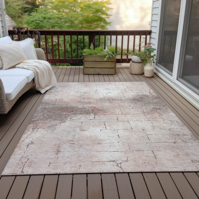 Addison Chantille ACN2215 Geometric Machine Made Transitional Coral Rug