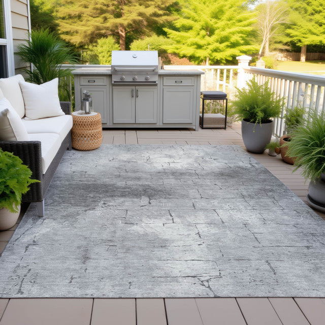 Addison Chantille ACN2215 Geometric Machine Made Transitional Gray Rug