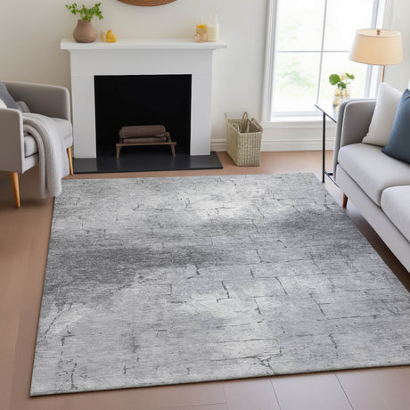 Addison Chantille ACN2215 Geometric Machine Made Transitional Gray Rug
