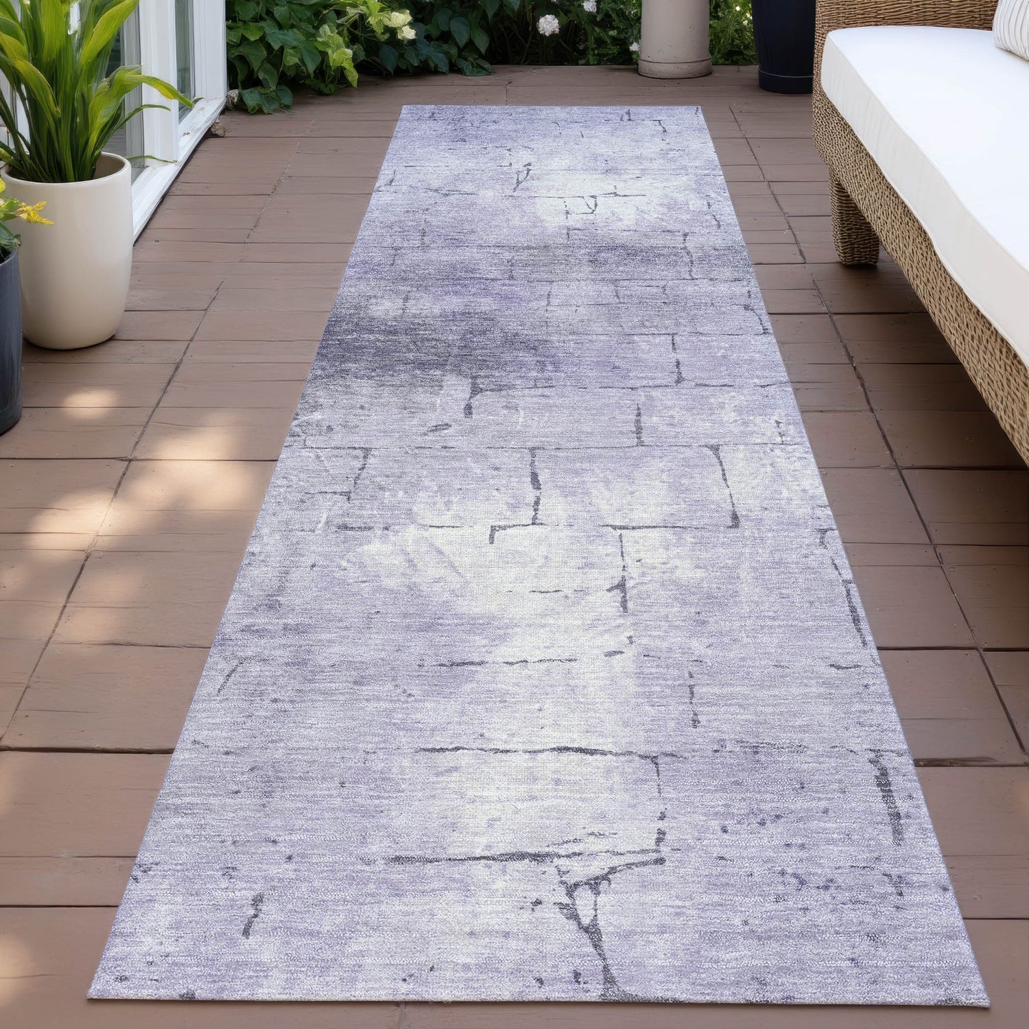 Addison Chantille ACN2215 Geometric Machine Made Transitional Lavender Rug
