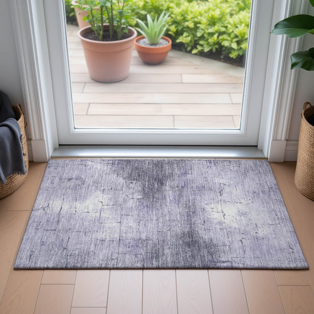 Addison Chantille ACN2215 Geometric Machine Made Transitional Lavender Rug