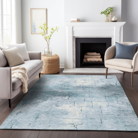 Addison Chantille ACN2215 Geometric Machine Made Transitional Sky Rug