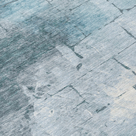 Addison Chantille ACN2215 Geometric Machine Made Transitional Sky Rug