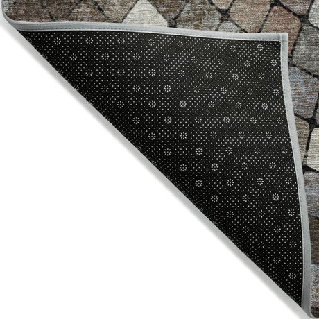 Addison Chantille ACN2216 Geometric Machine Made Transitional Brown Rug