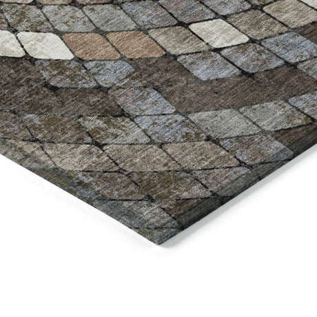 Addison Chantille ACN2216 Geometric Machine Made Transitional Brown Rug