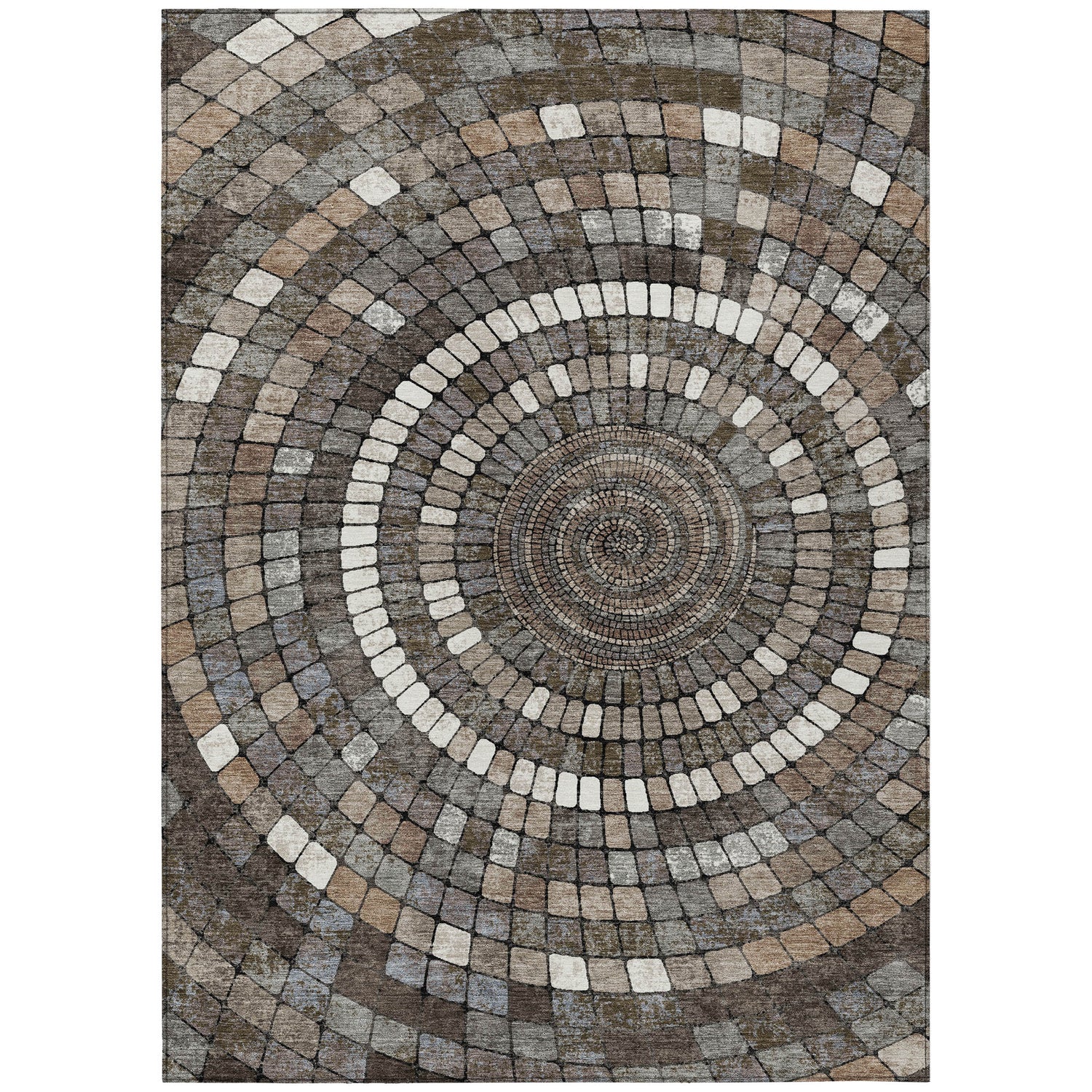 Addison Chantille ACN2216 Geometric Machine Made Transitional Brown Rug
