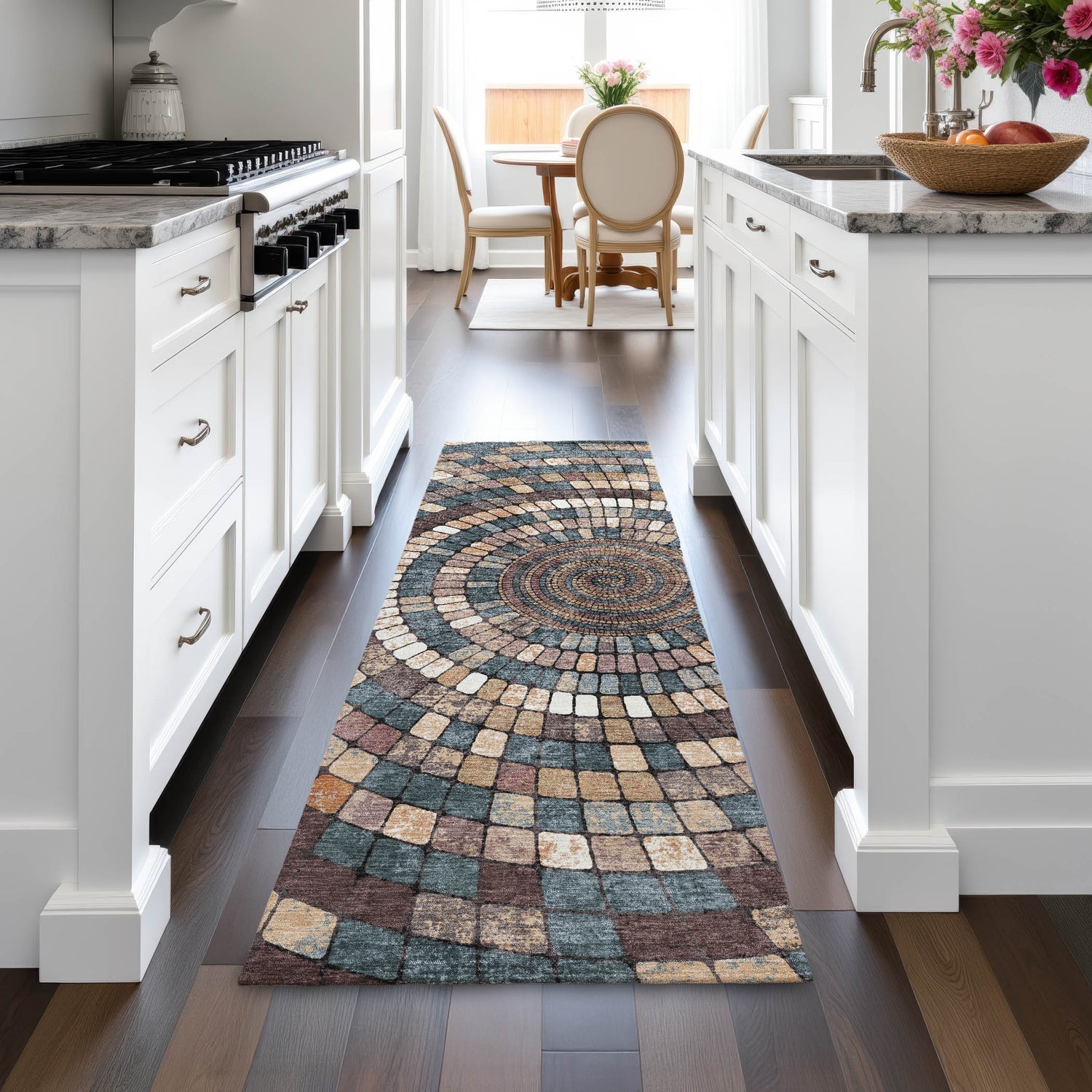 Addison Chantille ACN2216 Geometric Machine Made Transitional Copper Rug