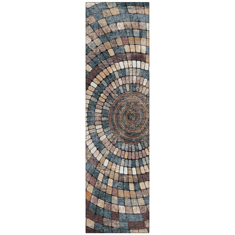 Addison Chantille ACN2216 Geometric Machine Made Transitional Copper Rug