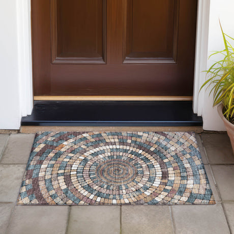 Addison Chantille ACN2216 Geometric Machine Made Transitional Copper Rug