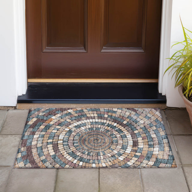 Addison Chantille ACN2216 Geometric Machine Made Transitional Copper Rug