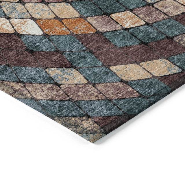 Addison Chantille ACN2216 Geometric Machine Made Transitional Copper Rug