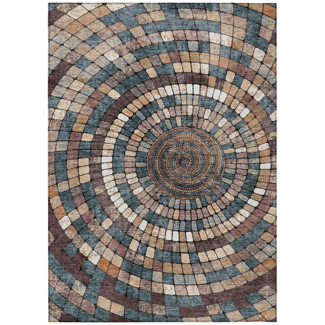 Addison Chantille ACN2216 Geometric Machine Made Transitional Copper Rug