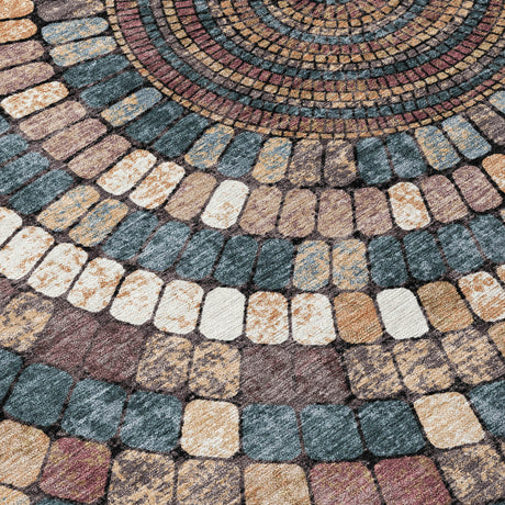 Addison Chantille ACN2216 Geometric Machine Made Transitional Copper Rug