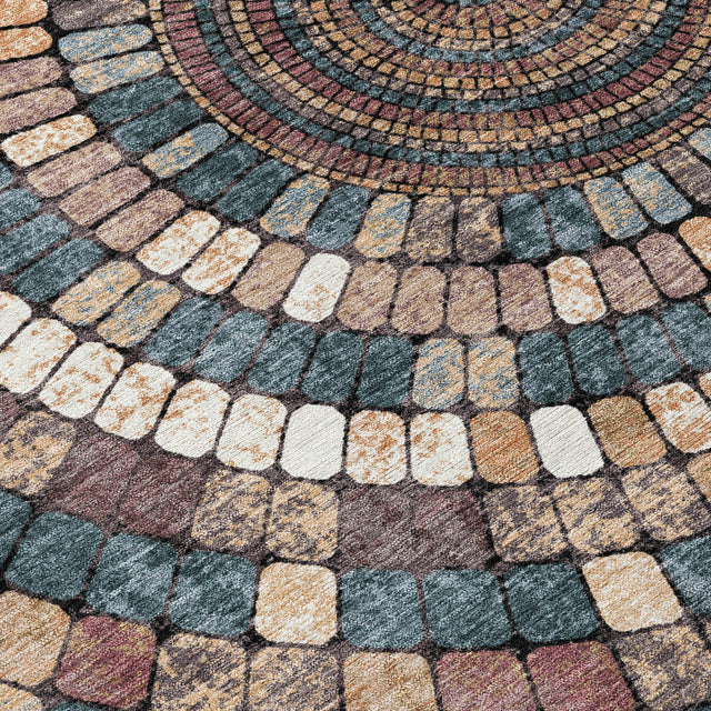 Addison Chantille ACN2216 Geometric Machine Made Transitional Copper Rug