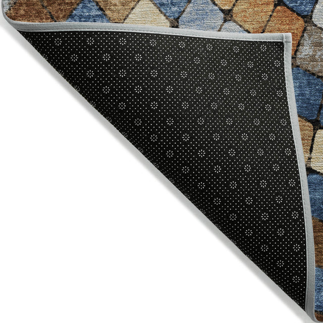 Addison Chantille ACN2216 Geometric Machine Made Transitional Denim Rug