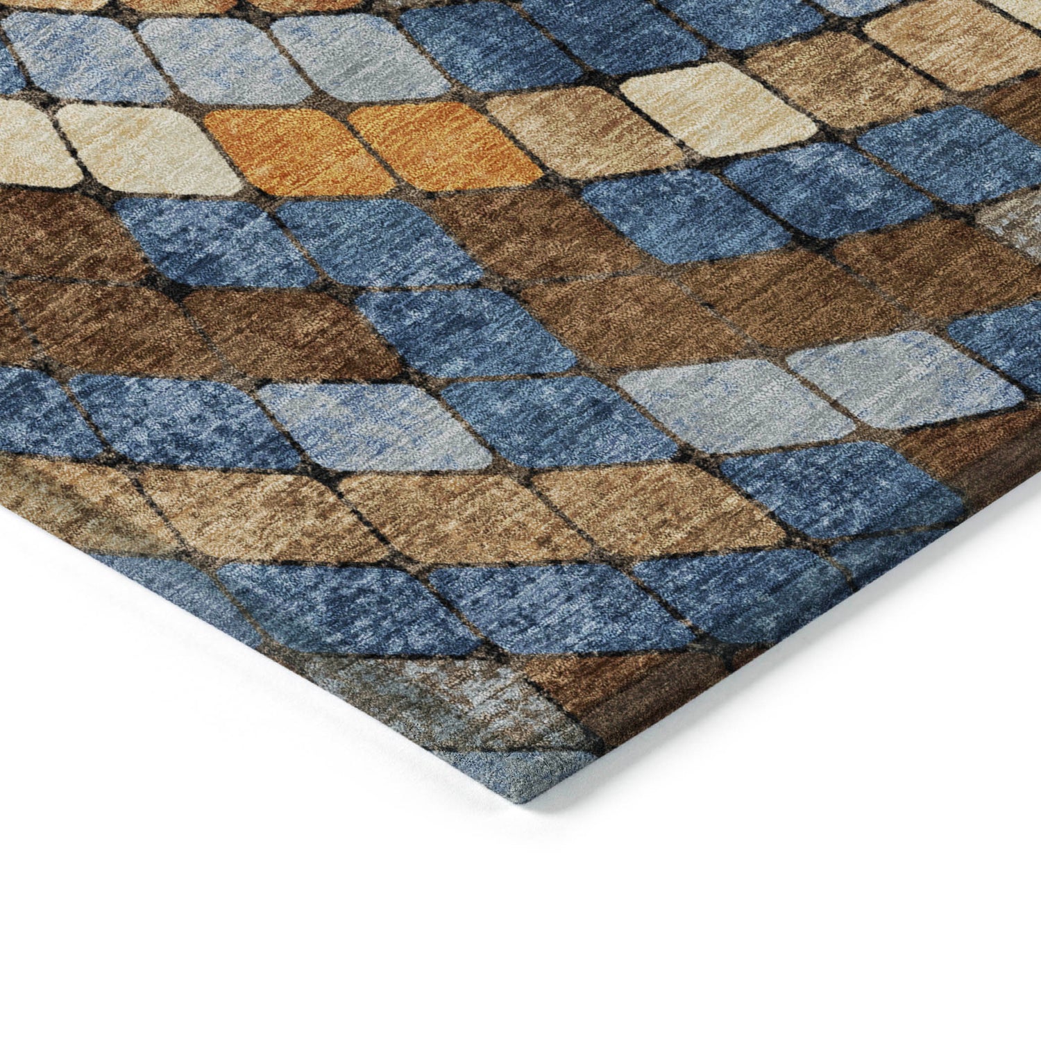 Addison Chantille ACN2216 Geometric Machine Made Transitional Denim Rug