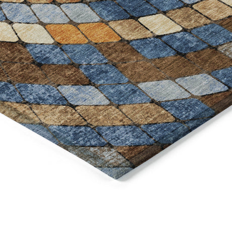 Addison Chantille ACN2216 Geometric Machine Made Transitional Denim Rug