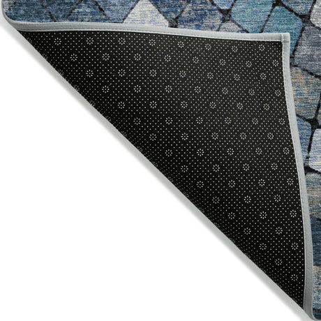 Addison Chantille ACN2216 Geometric Machine Made Transitional Navy Rug