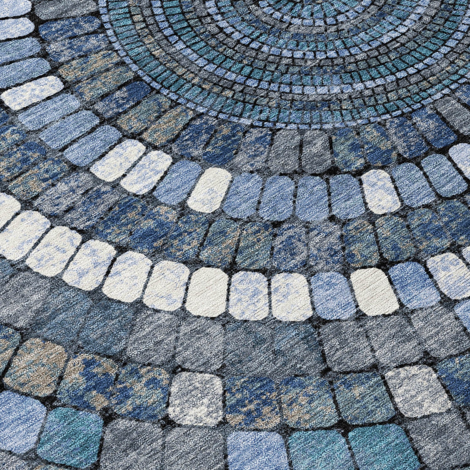 Addison Chantille ACN2216 Geometric Machine Made Transitional Navy Rug