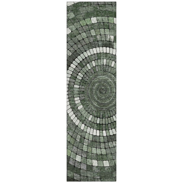 Addison Chantille ACN2216 Geometric Machine Made Transitional Sage Rug