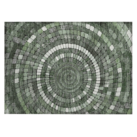 Addison Chantille ACN2216 Geometric Machine Made Transitional Sage Rug