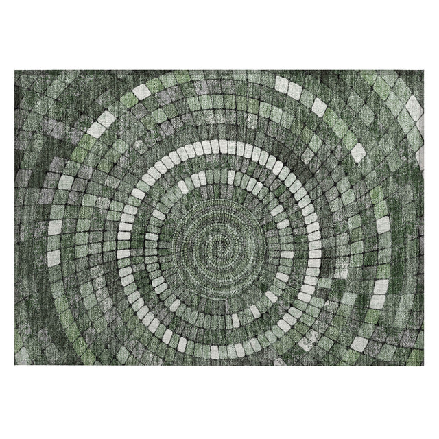 Addison Chantille ACN2216 Geometric Machine Made Transitional Sage Rug