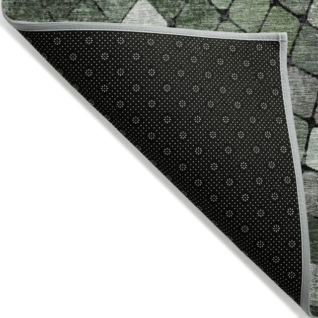 Addison Chantille ACN2216 Geometric Machine Made Transitional Sage Rug