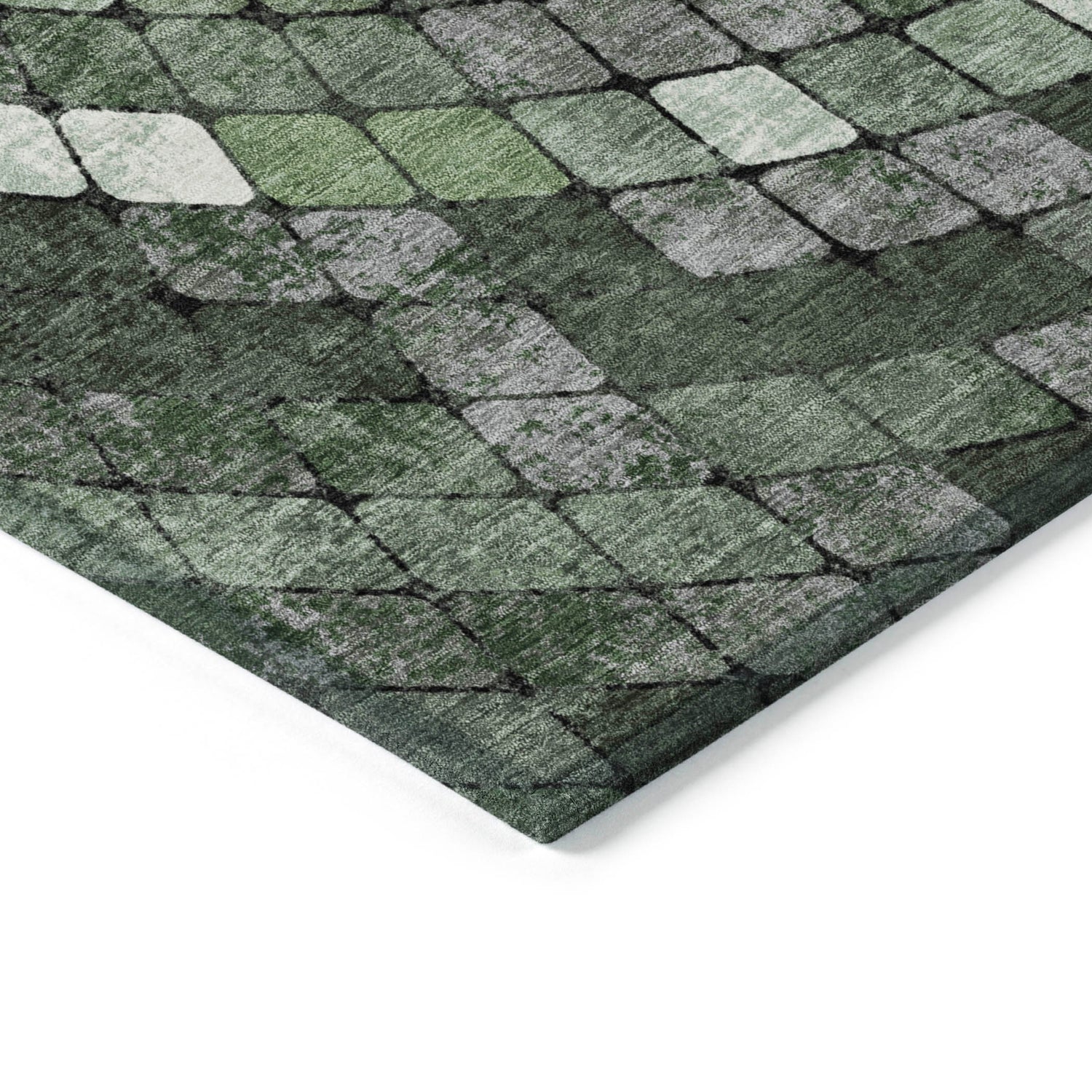 Addison Chantille ACN2216 Geometric Machine Made Transitional Sage Rug