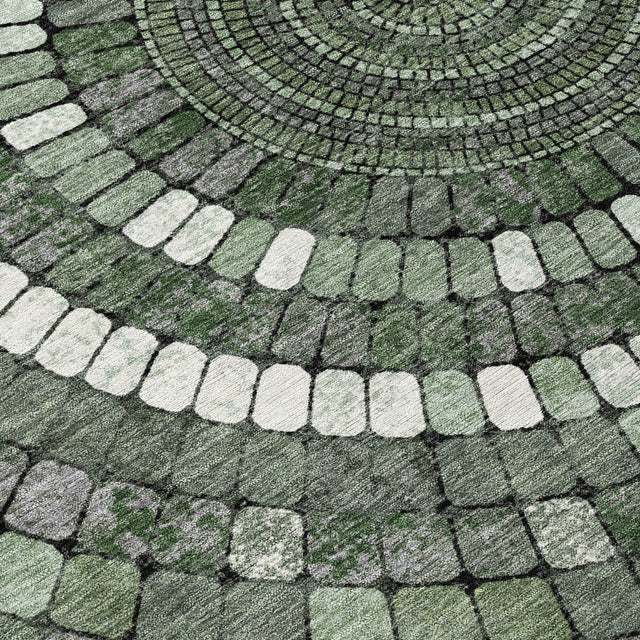 Addison Chantille ACN2216 Geometric Machine Made Transitional Sage Rug