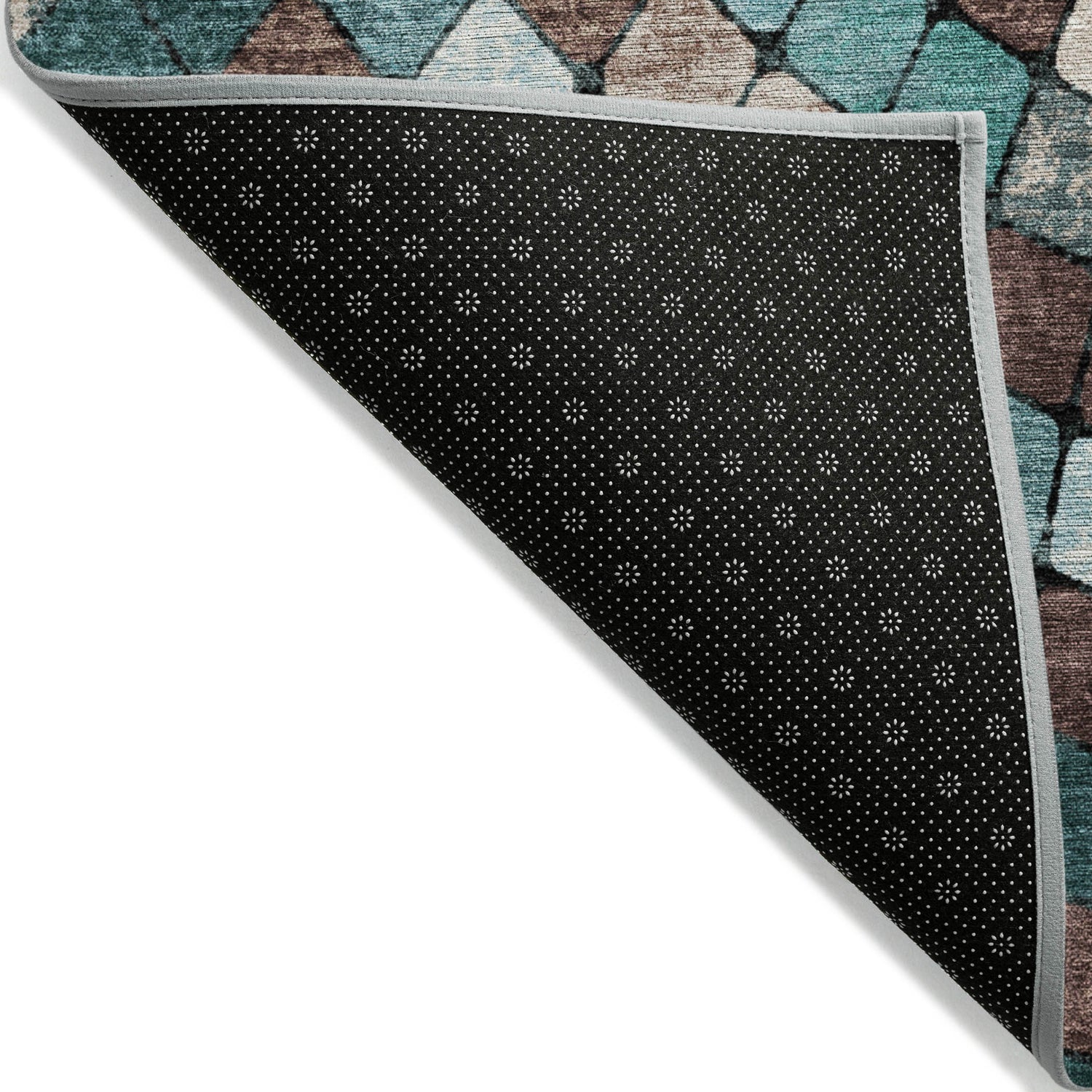 Addison Chantille ACN2216 Geometric Machine Made Transitional Teal Rug