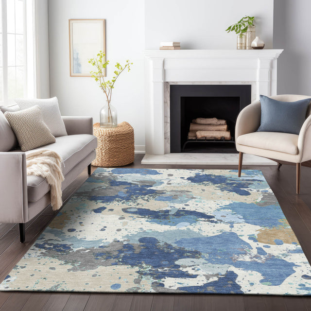 Addison Chantille ACN2217 Modern Machine Made Transitional Denim Rug