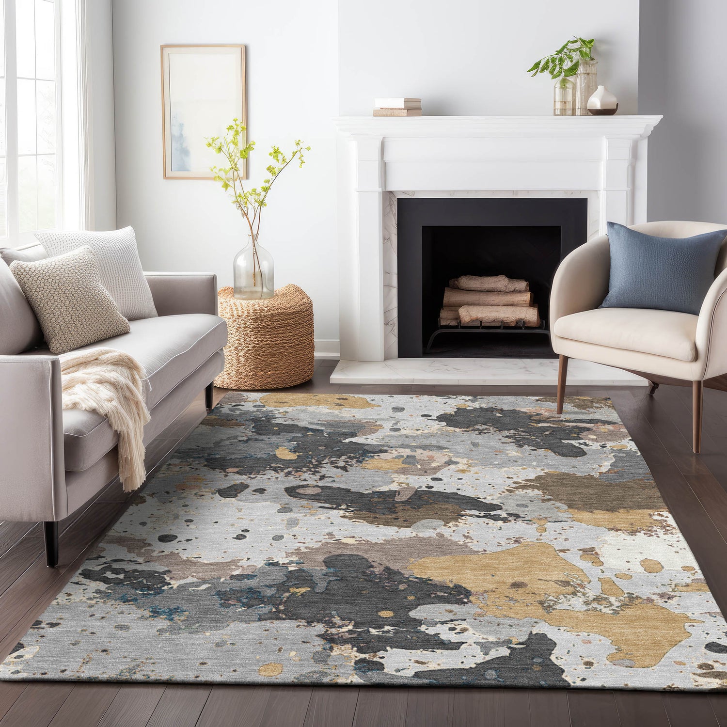Addison Chantille ACN2217 Modern Machine Made Transitional Gray Rug