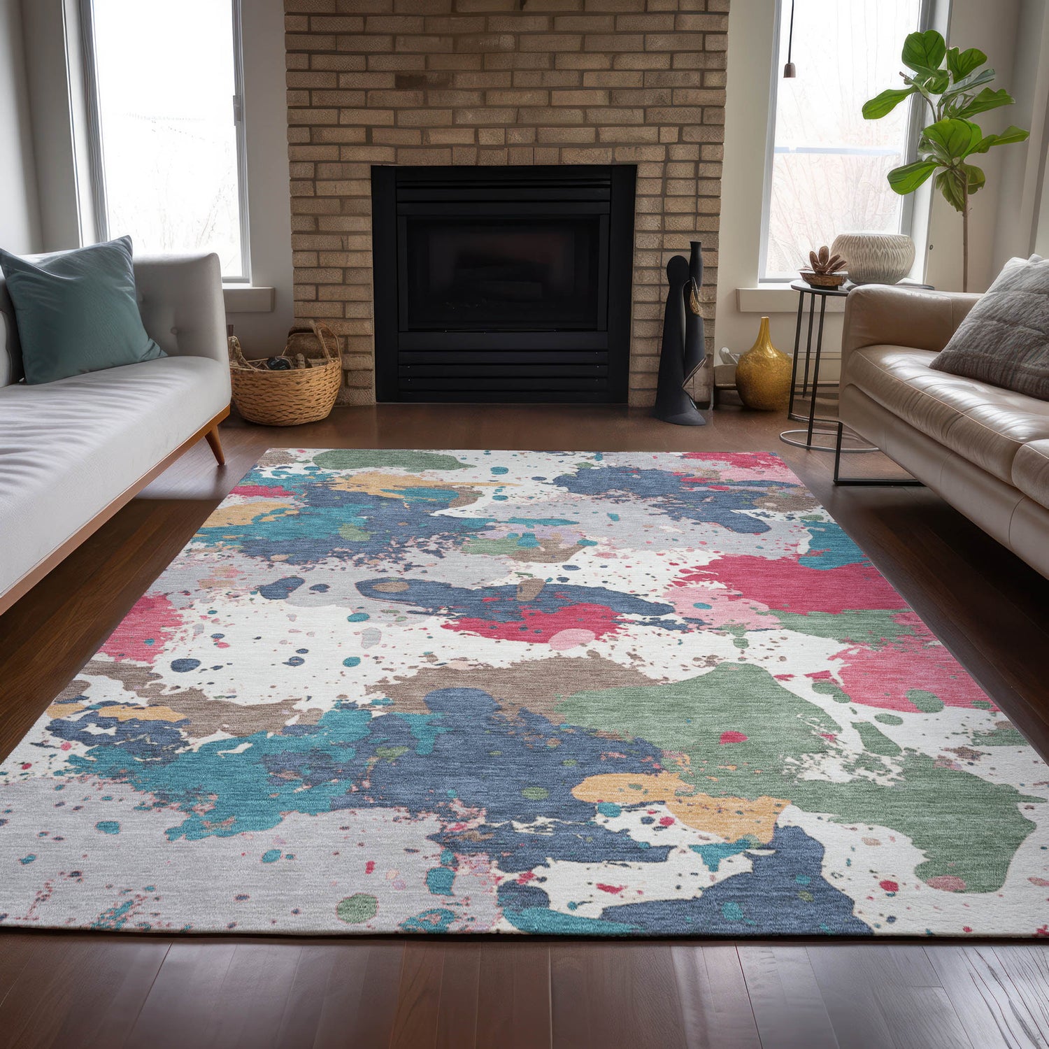 Addison Chantille ACN2217 Modern Machine Made Transitional Ivory Rug